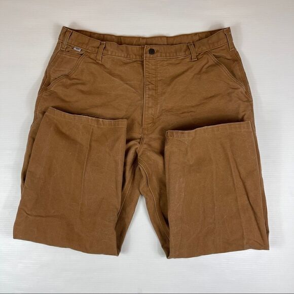 Carhartt Men's Flame Resistant Dungaree Fit Pants Size 42 x 30 HEMMED - Picture 1 of 12